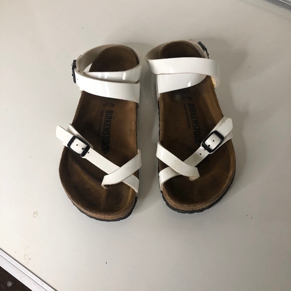 Birkenstock Shoes - Birkenstock white Yara Ankle Wrap Sandals